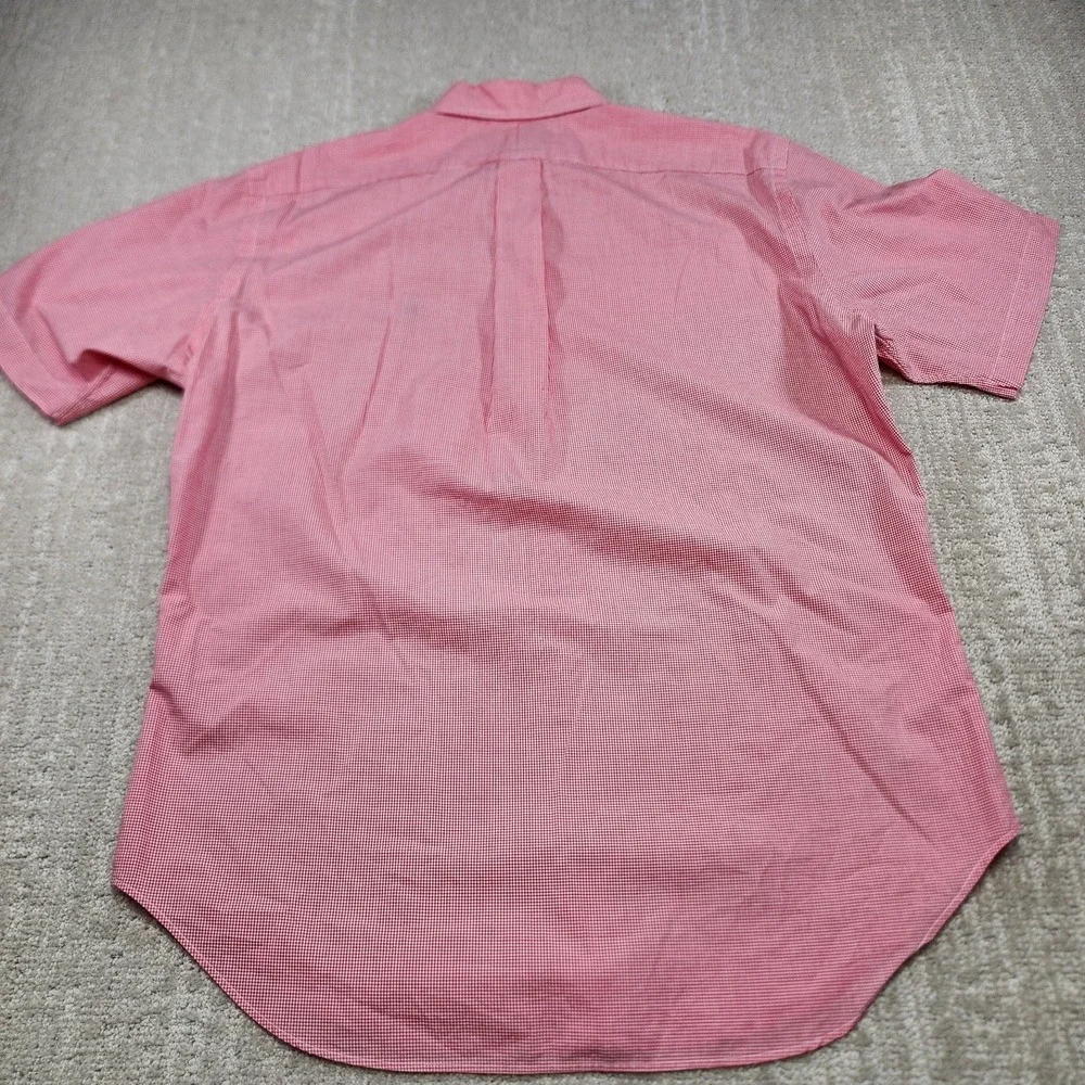 Polo Ralph Lauren Shirt Men Medium Red Check‎ Button Down Classic Fit Poplin